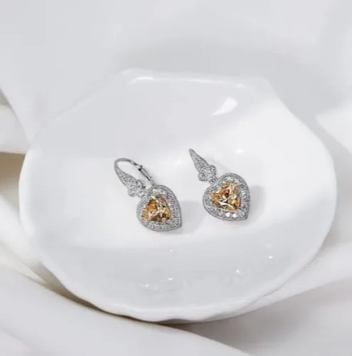 Vista 4 de Tienda Collection Platinum-Plated Sterling Silver Infinite Elements Cubic Zirconia Drop Earrings