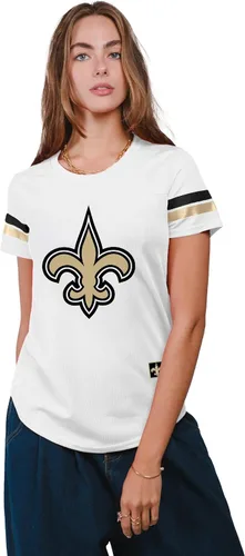Vista 23 de Ultra Game Women's NFL Official Soft Mesh Varsity Stripe T-Shirt