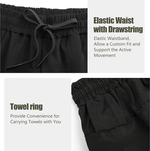 Vista 5 de Suwangi Pantalones cortos deportivos para hombre, de secado rápido, pantalones cortos de entrenamiento para hombre, ligeros, deportivos