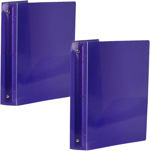 Vista 78 de JAM PAPER Carpeta de plástico de 1 pulgada, carpeta blanca de 3 anillas, se vende individualmente Blanco