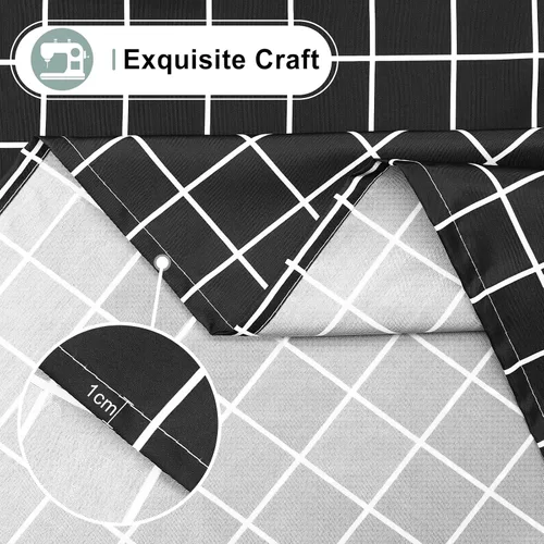 Vista 5 de misaya 6 Pack Rectangle Waterproof Fabric Table Cloth, Plaid Stain Resistant Polyester Tablecloth, Washable Cloth Table Cover for Dining Room