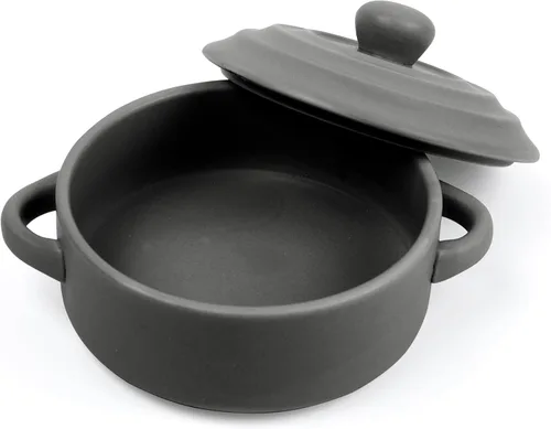 Vista 4 de Plato y calentador de queso Brie de gres con tapa, apto para horno, ideal para tabla de embutidos y accesorios de mesa de pastoreo, perfecto