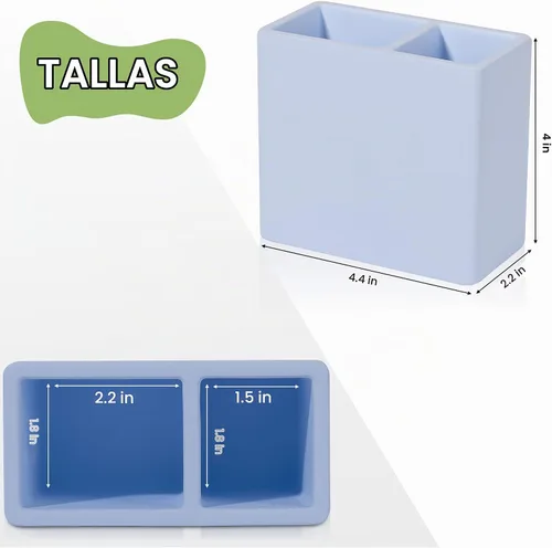 Vista 5 de Soporte para cepillo de dientes de diatomita, organizador de pasta de Azul