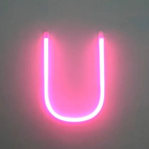Vista 21 de Letrero de neón, letras de neón, letras del alfabeto de neón iluminadas, letras con luces LED, letras de marquesina iluminadas, batería, USB, rosa