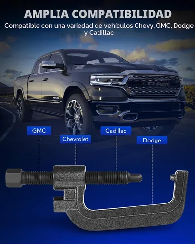 Vista 4 de Herramienta de descarga de barra de torsión OMT, herramienta clave de torsión Torsion Bar Tool with C Frame and 0.9" Dia Threaded Rod Compatible