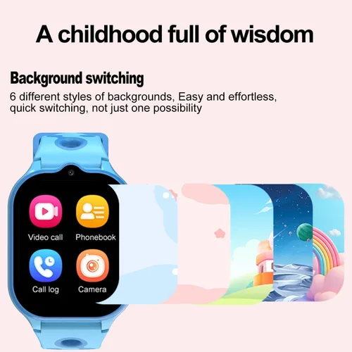 Vista 7 de Reloj inteligente 4G para niños con rastreador GPS, relojes inteligentes con llamadas bidireccionales de videollamadas SOS, modo de clase
