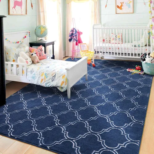 Vista 5 de HOMORE Alfombra peluda de espuma viscoelástica de 5 x 8 pies para dormitorio de niños, alfombra moderna y esponjosa para sala de estar, decoración