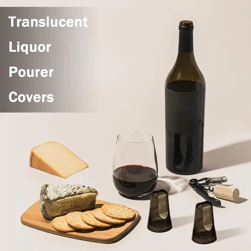 Vista 3 de Chengu 24 fundas para botellas de licor, cubiertas de boquilla para botellas, dispensador universal de vertido, tapas de boquilla de goma