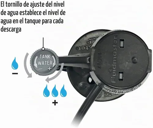 Vista 6 de Fluidmaster K-400A-5004 Válvula universal de llenado de inodoro y kit de reparación de aleta de inodoro de 2 pulgadas