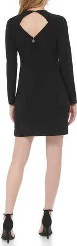 Vista 3 de Tommy Hilfiger Vestido de manga larga con cuello en V para mujer