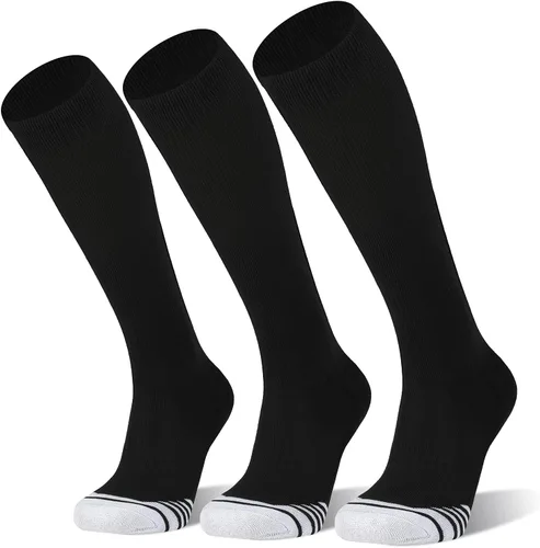 Vista 11 de FITRELL Paquete de 2/3 calcetines de béisbol y sóftbol para niños, jóvenes, hombres y mujeres, calcetines altos hasta la rodilla (varios colores)