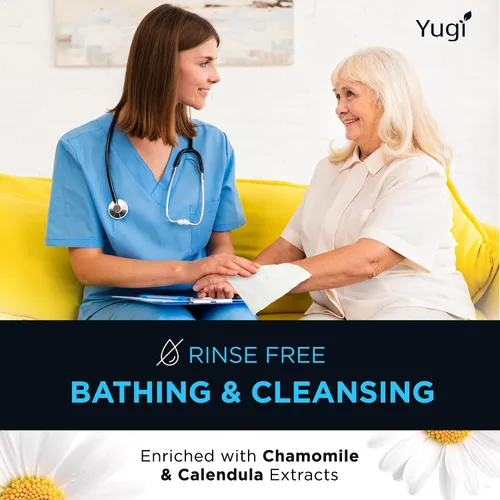 Vista 3 de Toallitas corporales para adultos – XL sin enjuague para ducha, paños de baño, baño sin perfume para ancianos, camping, gimnasio, viajes
