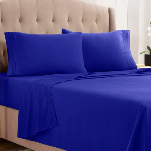 Vista 37 de Empyrean Juego de sábanas individuales - 110 GSM 4 piezas de sábanas para cama individual, sábanas de tamaño individual doble cepillado, sábanas