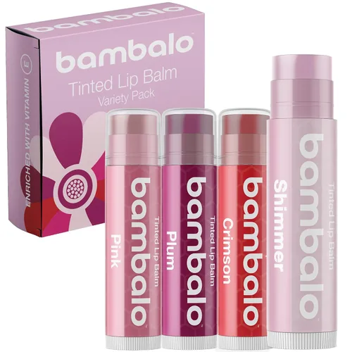Vista 10 de Bálsamo labial tintado carmesí, paquete de 4 unidades, cuidado hidratante hidratante, tinte rojo intenso, fórmula orgánica natural, acondicionador