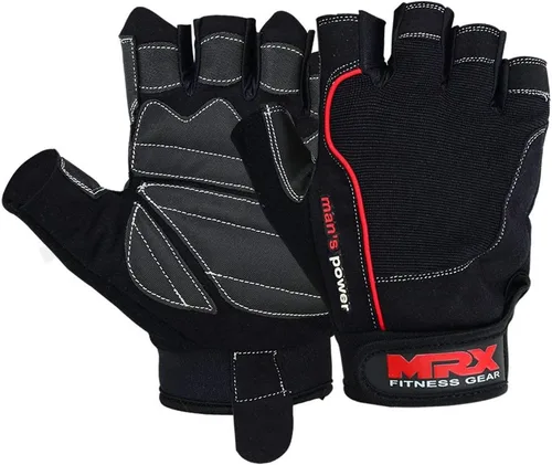 Vista 5 de MRX - Guantes de levantamiento de pesas para hombres y mujeres, entrenamiento de gimnasio, culturismo, entrenamiento de fuerza, levantamiento