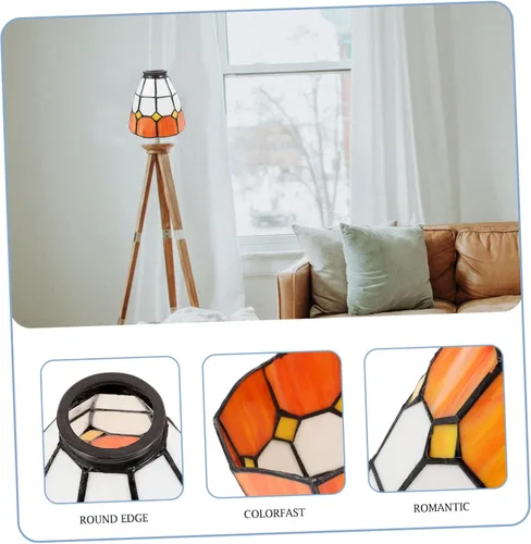 Vista 6 de DOITOOL Lámpara decorativa de cristal para lámpara de techo, cubierta festoneada colgante