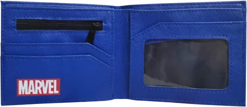 Vista 5 de Cartera bifold de PVC de carácter superhéroe, billetera, M, Estilo F.
