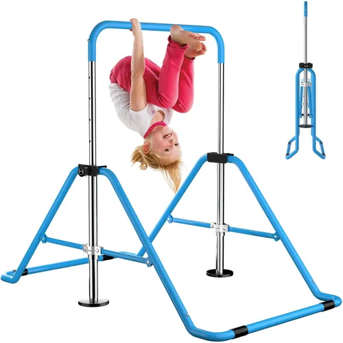Vista 7 de WATBKHE Barra de gimnasia para niños, equipo de gimnasia para el hogar, altura ajustable, barra de entrenamiento de gimnasia, artículos de gimnasia
