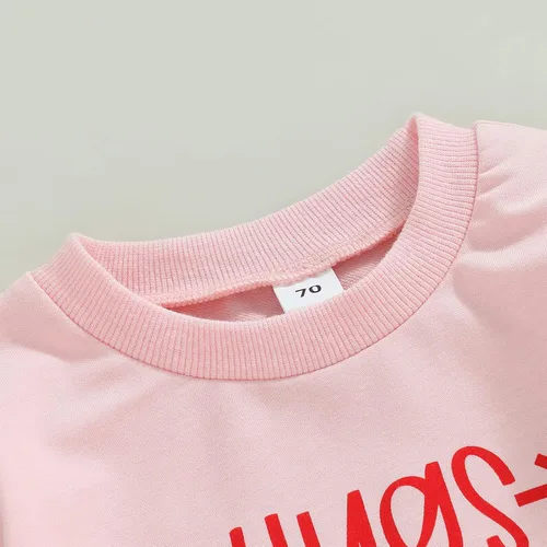 Vista 26 de Enterizo de manga larga con estampado de letras para bebés, niñas y niños