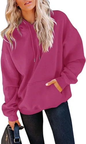 Vista 5 de Yuccalley Sudaderas con capucha y bolsillo de manga larga para mujer