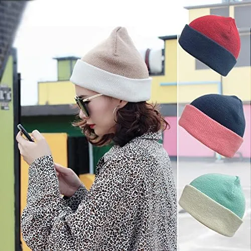 Vista 4 de FORTREE Gorro de invierno para mujeres y hombres, gorro de punto cálido