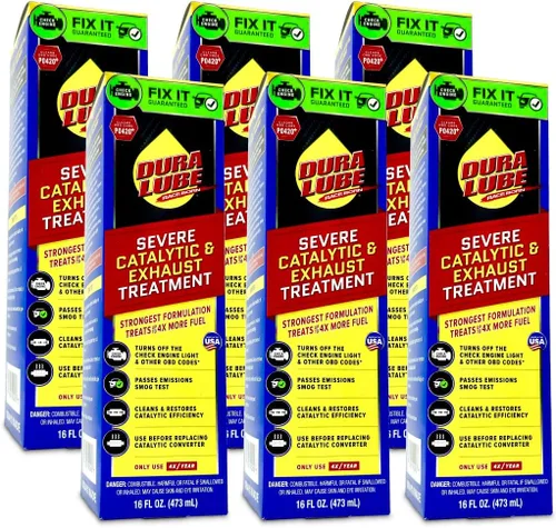 Vista 10 de DURA LUBE - Paquete de 2 limpiadores de tratamiento catalítico y de escape severo, aditivo de combustible, 16 fl oz, paquete combo de 2