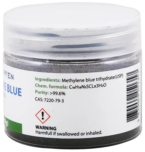 Vista 6 de Polvo azul de metileno 0.35 oz - 10 g Pureza ultra alta Ingredientes de grado farmacéutico USP - Probado por terceros Sin formaldehído