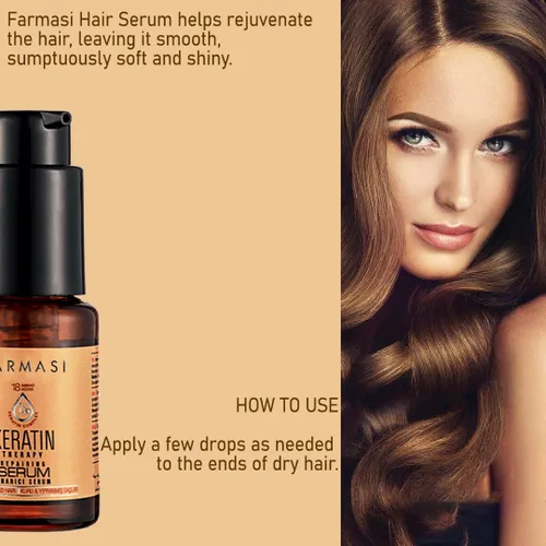 Vista 5 de FARMASi Suero reparador para el cabello con terapia de queratina