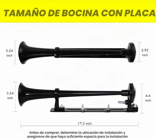 Vista 6 de GAMPRO Bocina de aire para camión, barcos, coche para 12 V, 150 db, kit de bocinas de tren súper ruidosas con soporte Complete kit includes