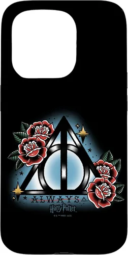 Vista 14 de iPhone 16 Harry Potter Always Deathly Hallows Symbol Floral Portrait Case