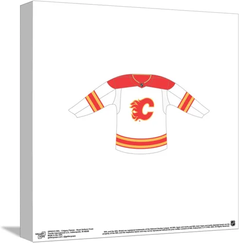 Vista 10 de Trends International Gallery Pops NHL Calgary Flames - Póster de pared frontal de uniforme de carretera, 12.00 x 12.00 pulgadas, versión de marco