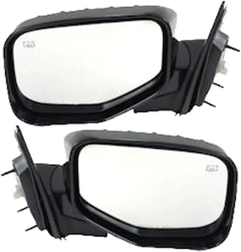 Vista 241 de TRQ Conjunto de 2 piezas de espejo lateral para conductor y pasajero, ajuste eléctrico, sin calefacción, sin memoria, color negro, compatible