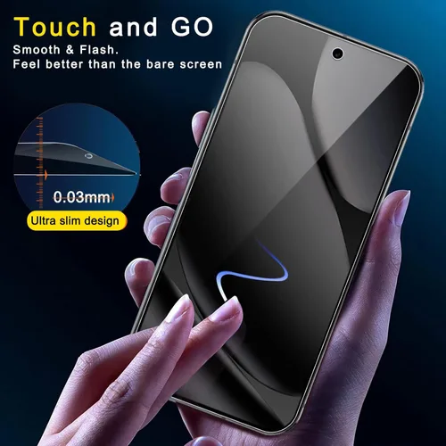 Vista 6 de Ferilinso [Instalación Automática de Polvo] Pack de 3 Protectores de Pantalla de Privacidad para Google Pixel 10 Pro XL, Accesorios Compatibles