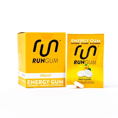 Vista 10 de RUN GUM Bubblegum Energy - Goma de mascar de 50 mg de cafeína, taurina y vitaminas B por pieza, 24 unidades (paquete de 12) sin azúcar, cero