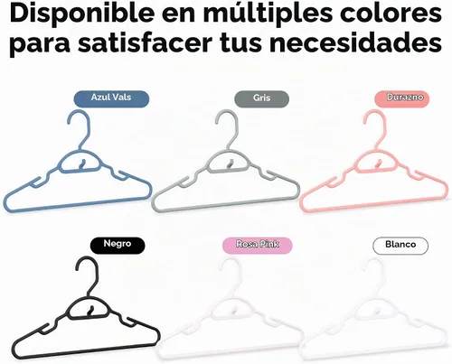 Vista 8 de Closetselect Paquete de 30 perchas de plástico para niños pequeños y preadolescentes de 13 pulgadas, ideales para niños de 4 a 10, perchas Negro