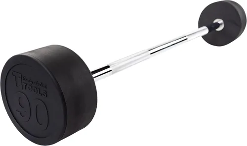 Vista 4 de Body-Solid Pesas Fijas Rectas con Revestimiento de Goma - Barra con Peso para Ejercicios de Levantamiento de Pesas, Culturismo, Entrenamiento