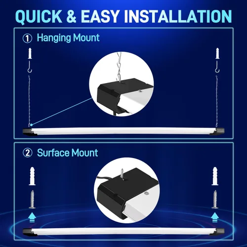 Vista 3 de hykolity Luz LED de 5000 K para tienda, 4 pies, luz diurna de 42 W, luces de techo LED para garajes, talleres, sótanos, colgantes o empotrados