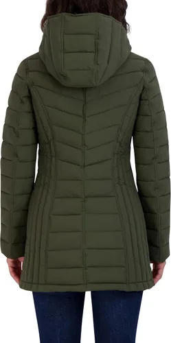 Vista 4 de Nautica Women's 34 Midweight Stretch Puffer Jacket with Hood