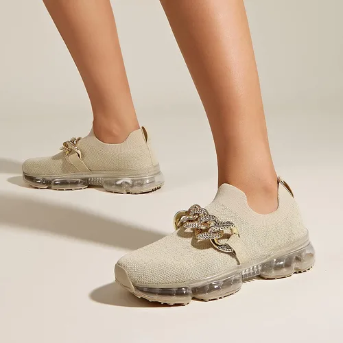 Vista 6 de LUCKY STEP - Tenis con cámara de aire de moda para mujer, transpirables, informales, cómodos y ligeros, para caminar
