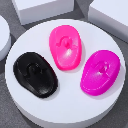 Vista 6 de LALAFINA Gorro de ducha, 206 unidades, cubiertas profesionales de silicona para teñir el cabello, protectores de oídos, cubiertas para los oídos