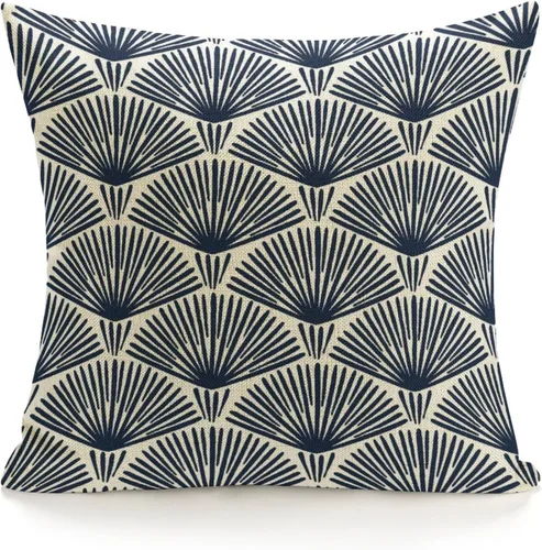 Vista 22 de POMOTER Brunschwig Fils Les Touches Azul y Blanco Funda Decorativa para Almohada Fundas para Almohada Modernas Fundas de Almohada 40 x 40 cm