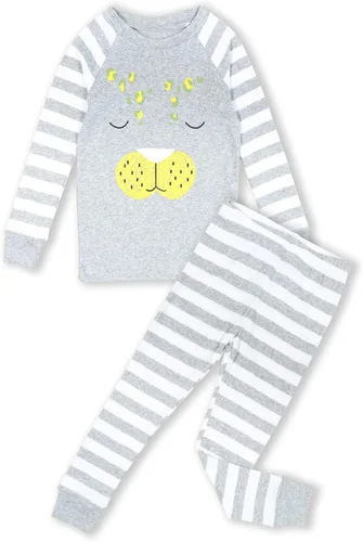 Vista 2 de Conjunto de pijama de algodón de 4 piezas para niños pequeños y niños