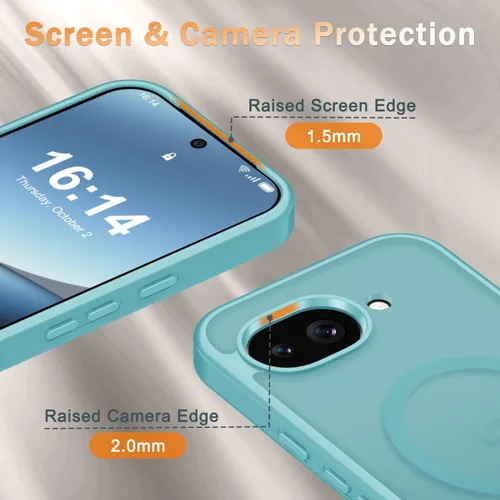 Vista 1599 de Funda para Google Pixel 10 Pro XL, cubierta magnética mate, color negro Fit for MagSafe, Screen Protector included, Shockproof Military Grade