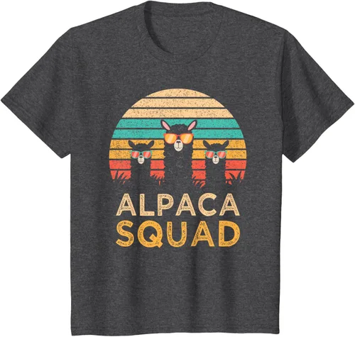 Vista 37 de Divertidas gafas de sol de escuadrón de alpaca Cool Alpacas Vintage Gift T-Shirt, Negro, S
