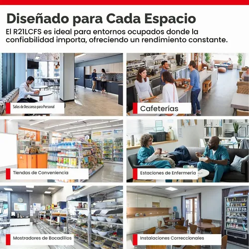 Vista 9 de Sharp R-21LCFS Horno de microondas comercial de servicio medio (temporizador de dial, 1000 vatios, 120 voltios) (Actualización de R-21LCF), plateado