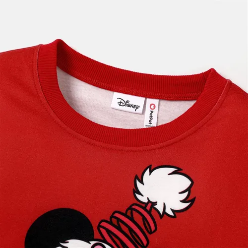 Vista 4 de Disney Sudaderas navideñas a juego para la familia, para niños y niñas, divertidas sudaderas navideñas de Minnie Mickey para la nieve