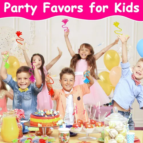 Vista 3 de 40 unidades de manos adhesivas para fiestas de cumpleaños para niños de 4 a 8 a 12 años, bolsas de regalos de verano, caja de tesoros, juguetes