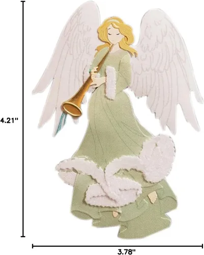 Vista 9 de Troqueles de metal de ángel, plantillas musicales de corte de ángel para manualidades, álbumes de recortes, fotos, papel decorativo en relieve