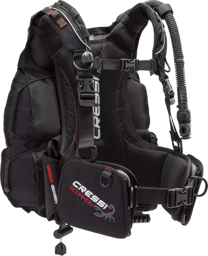 Vista 2 de Cressi Buceo Back-Inflation BCD - Cómodo como una mochila - Sistema de bolsillo de peso vertical - Bolsillos de gran volumen - Scorpion: diseñado