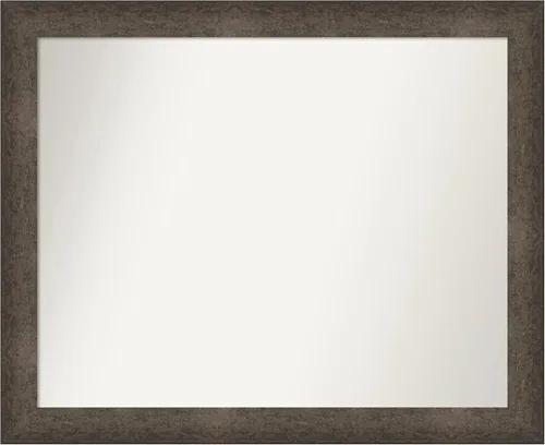 Vista 999 de Amanti Art Espejo de pared personalizado no biselado (25 x 25 pulgadas), marco de bronce acentuado, varios tamaños personalizados, espejo de baño